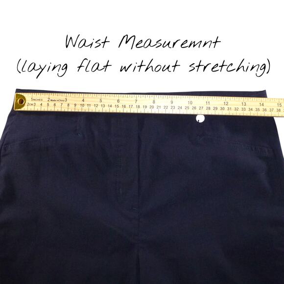 Robell Rose 09 Navy Slim Pants Women’s US 8 Medium Stretch Comfort Trousers - Picture 6 of 7